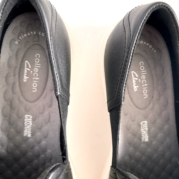 New Clarks 8.5 Ultra Comfort Black w/White Bottoms - Picture 7 of 8